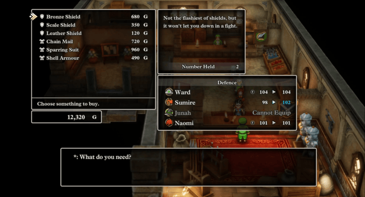 Dragon Quest 3 - Asham Shops Different Items