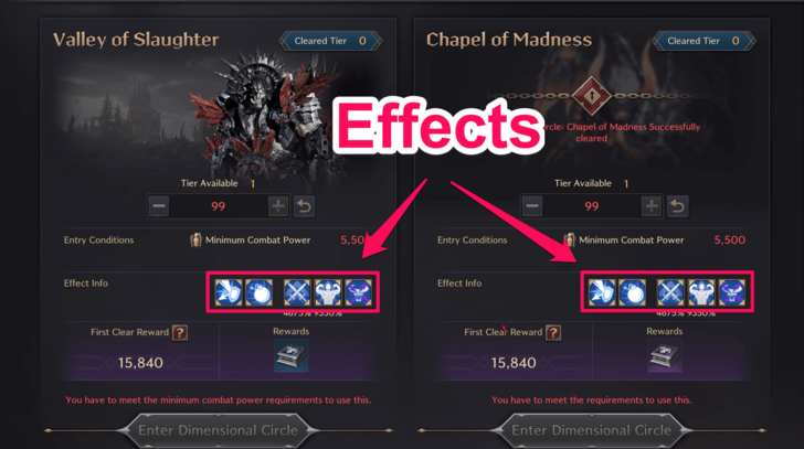 Throne and Liberty - Effects Applied on Dungeons