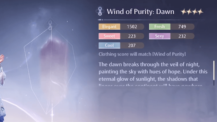 Infinity Nikki - Clothing Score Matches