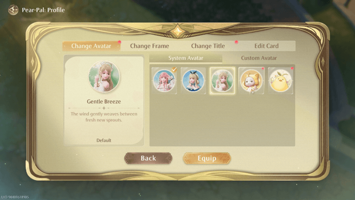 Infinity Nikki - Avatar Menu