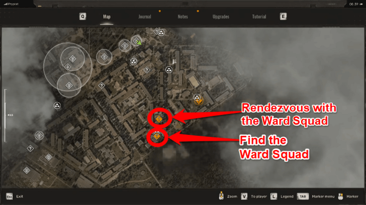 Ward Squad Map Locations