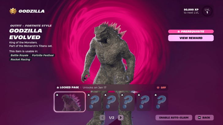 Fortnite - Godzilla Rewards