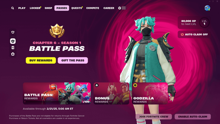 Chapter 6 Season 1 Battle Pass