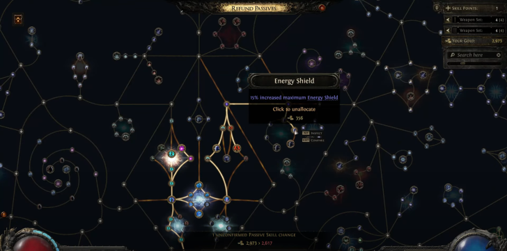 Reset Passive Skills