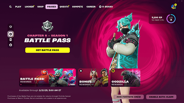 Chapter 6 Season 1 Battle Pass