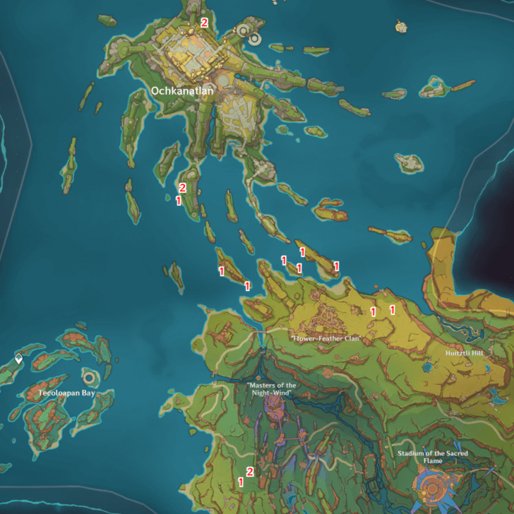 Genshin - Cacaua Goat Locations