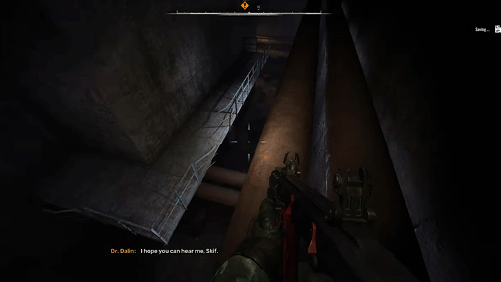 Drop Down the Pipes and Follow the Path to the Foundation Entrance