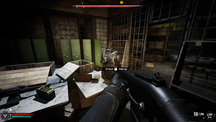 Take X7 Suit on the Table in Armory