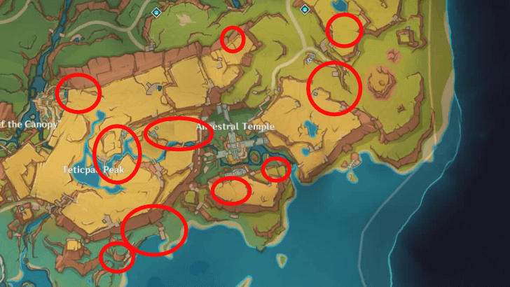 Genshin - White Chestnut Oak Wood Locations