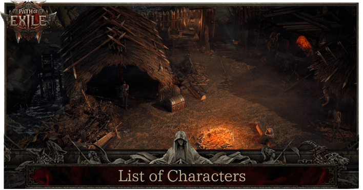 POE 2 - List of Characters