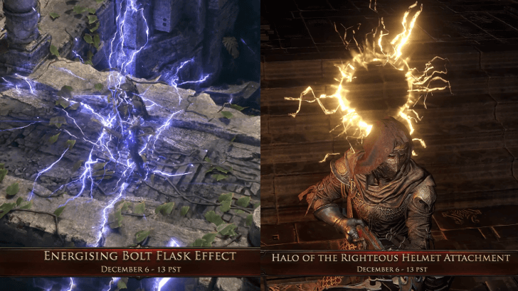 Week 1 Release Twitch Drop Rewards - Energising Bolt Flask Effect and Halo of the Righteous Helmet Attachment