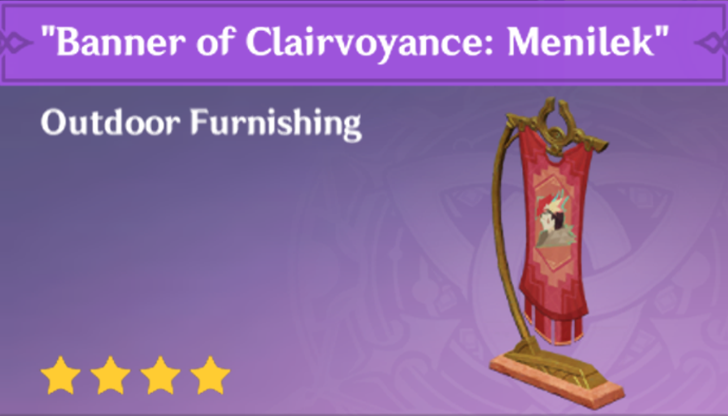 Genshin Impact - How to Get Banner of Clairvoyance - Menilek Furnishing