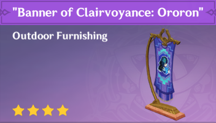 Genshin Impact - How to Get Banner of Clairvoyance - Ororon Furnishing