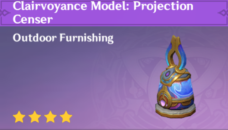 Genshin Impact - How to Get Clairvoyance Model - Projection Censer Furnishing