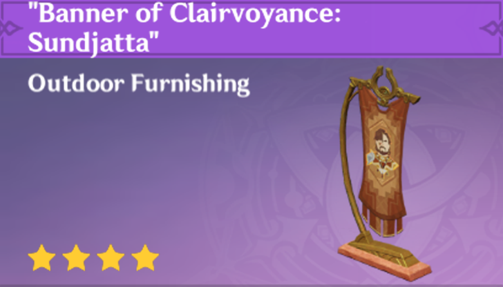 Genshin Impact - How to Get Banner of Clairvoyance - Sundjatta Furnishing