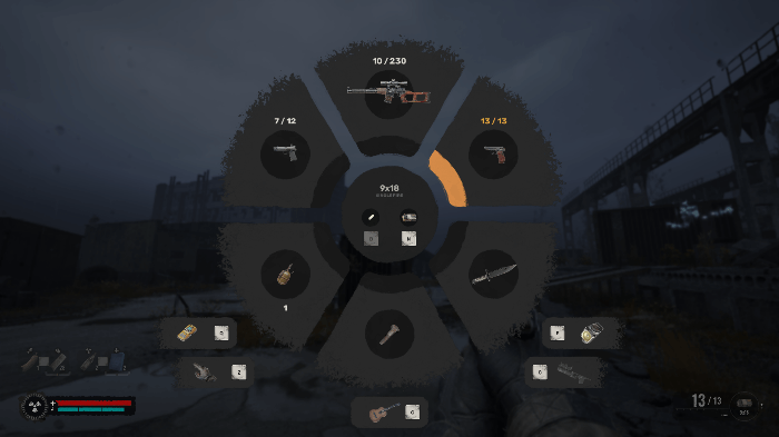 Select the Guitar from the Weapon Wheel