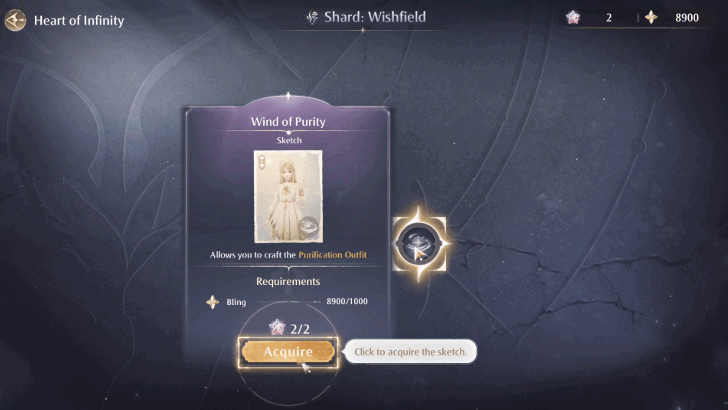 Acquire the Wind of Purity sketch in the Heart of Infinity.png