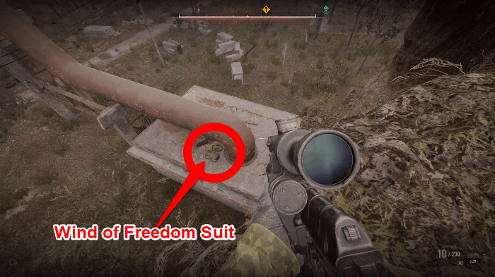 Wind of Freedom Suit Location