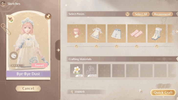 Craft the Bye Bye Dust Outfit