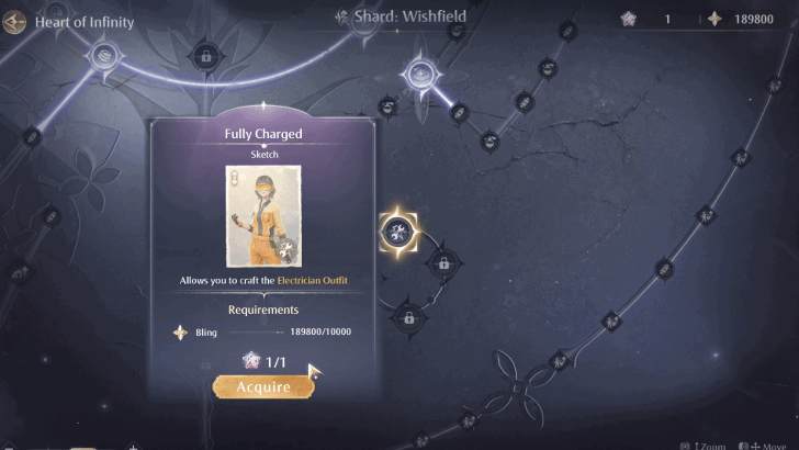 Acquire the Fully Charged Sketch in the Heart of Infinity