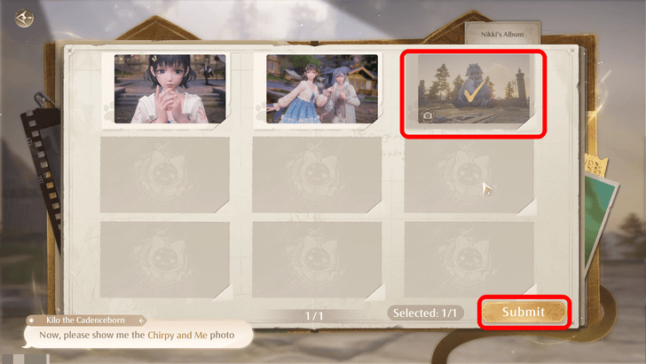 Infinity Nikki Give the Picture to Kilo.png