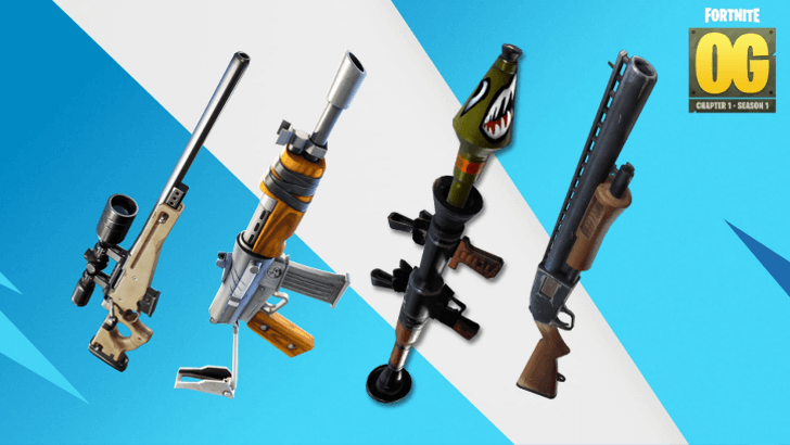 Fortnite OG Chapter 1 Season 1 Weapons