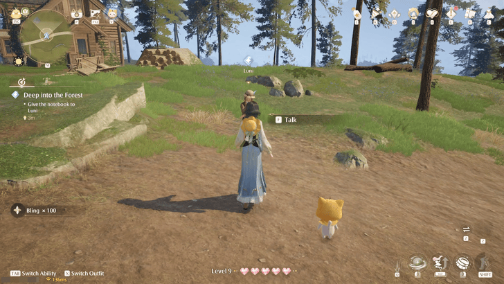 Infinity Nikki Give the Notebook to Luni