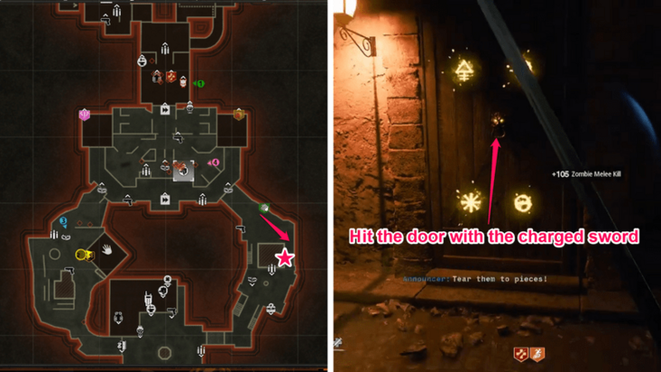 Door with Lion Location