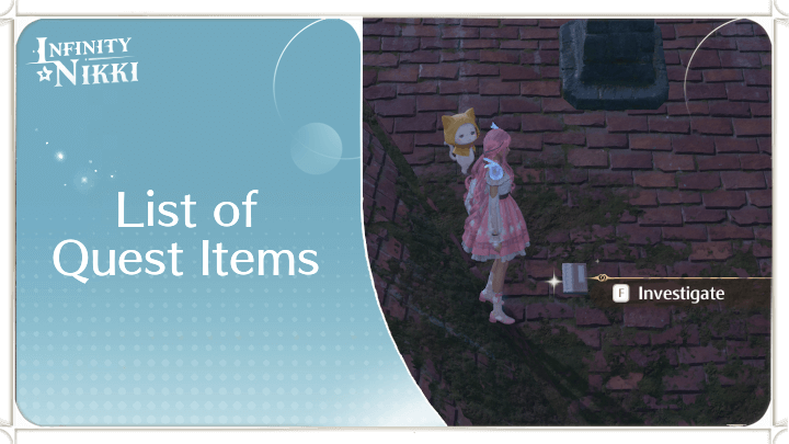 Infinity Nikki - List of Quest Items