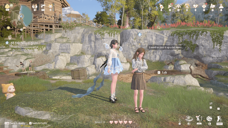 Infinity Nikki Find the Suspicious Girl at the Leisurely Anglers