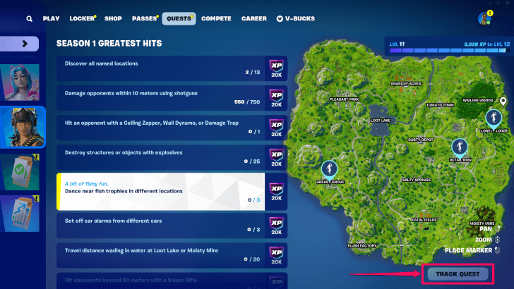 Fish Trophy - Track Quest