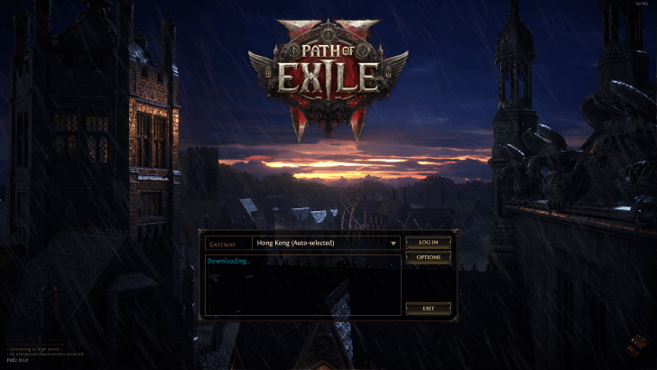 POE 2 - Login screen