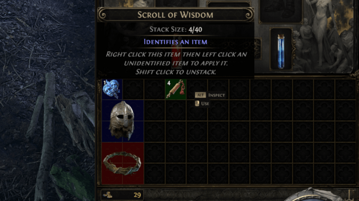POE 2 - Right click on Scroll of Wisdom