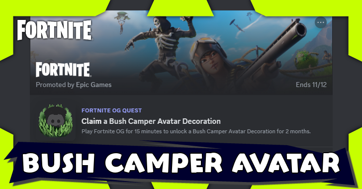 Fortnite - Bush Camper Avatar Decoration