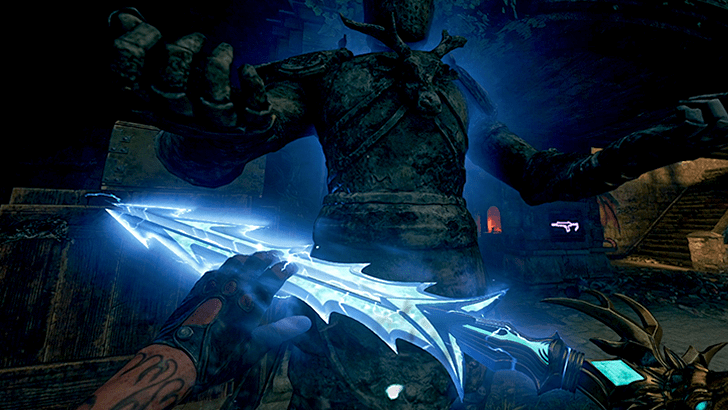 Inspect Statues with Swords