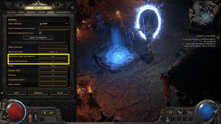 Path of Exile 2 - How to Show Items on the Ground Keybindings