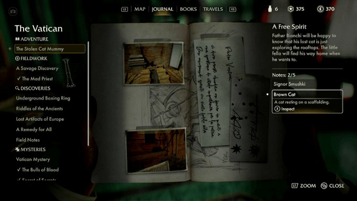 Indiana Jones and the Great Circle - What Are Journal Notes