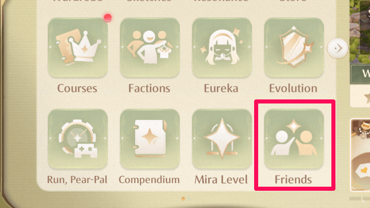 Friends Button on the Pear-Pal