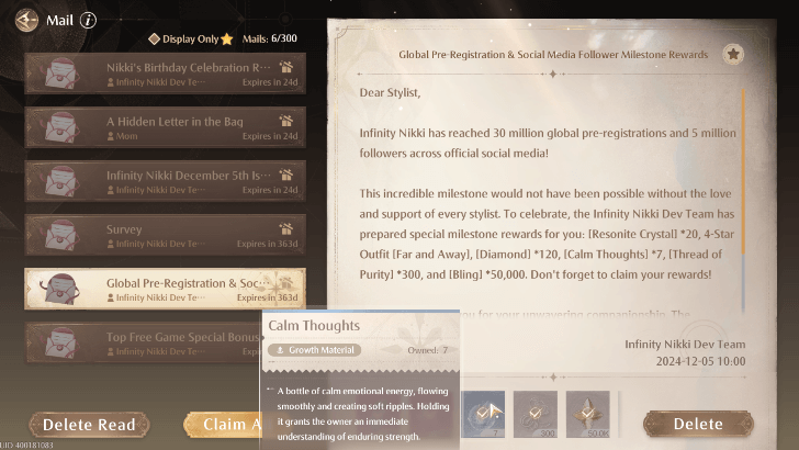 Pre-Registration Reward