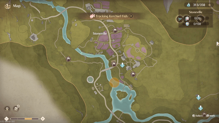 Kerchief Fish Location in Stoneville