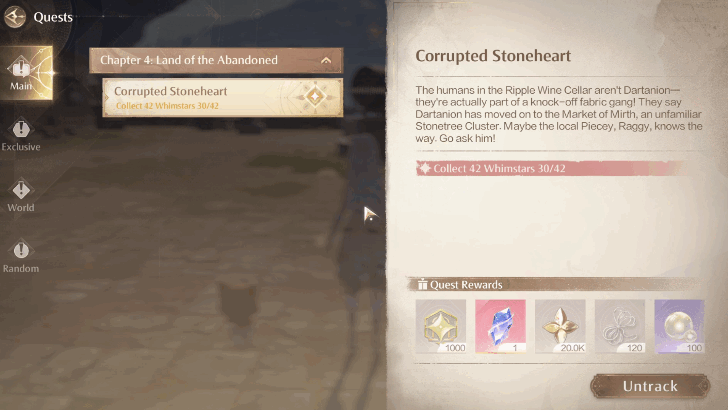 Collect 42 Whimstars