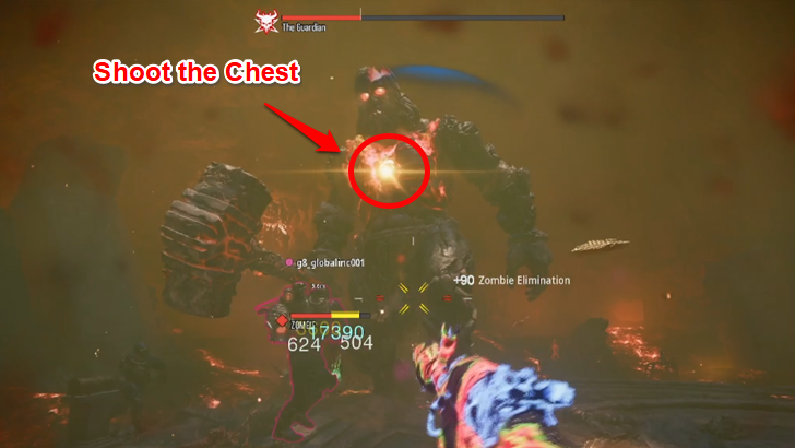 The Guardian Shoot the Chest