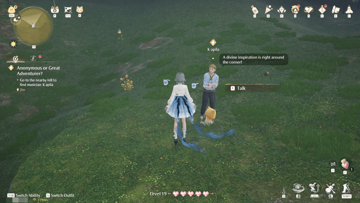 Infinity Nikki Go to the Nearby Hill to Find Musician K Apila