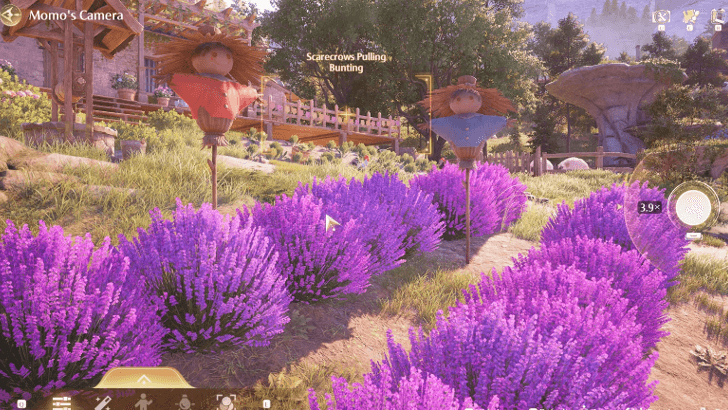 Forced Perspective - Flying Buntings - Two Scarecrows