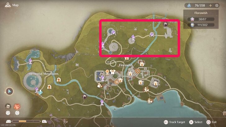 Spear Sack Florawish Map Location