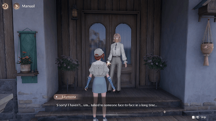 Laymona at House Entrance