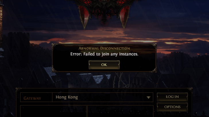 POE 2 - Failed to join any instances