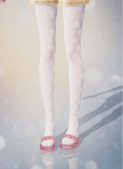 White Floral Net Image