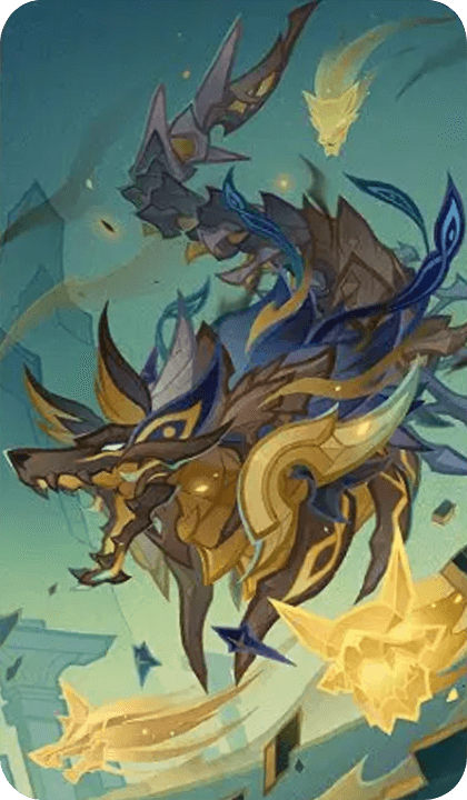 Genshin - Golden Wolflord Card