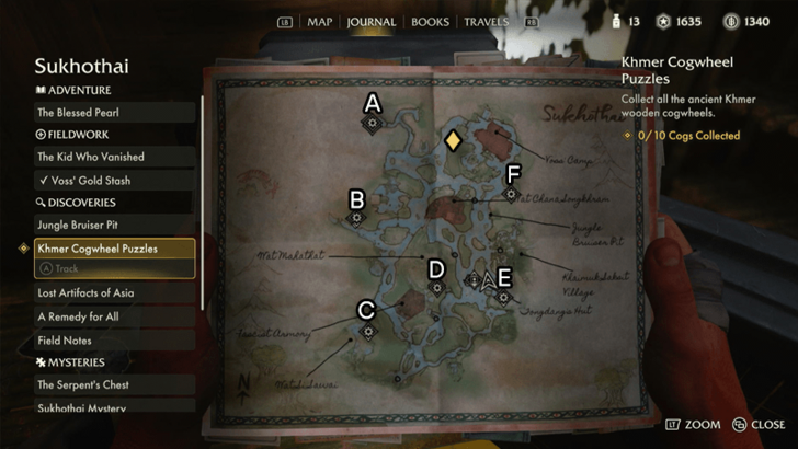 Khmer Cogwheel Locations